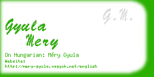 gyula mery business card