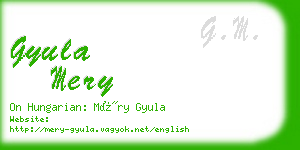 gyula mery business card